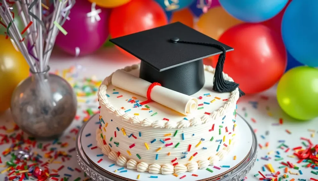 A variety of graduation cakes showcasing cultural differences, with unique decorations, traditional flavors, and distinctive styles, symbolizing the universal joy and memories they create.