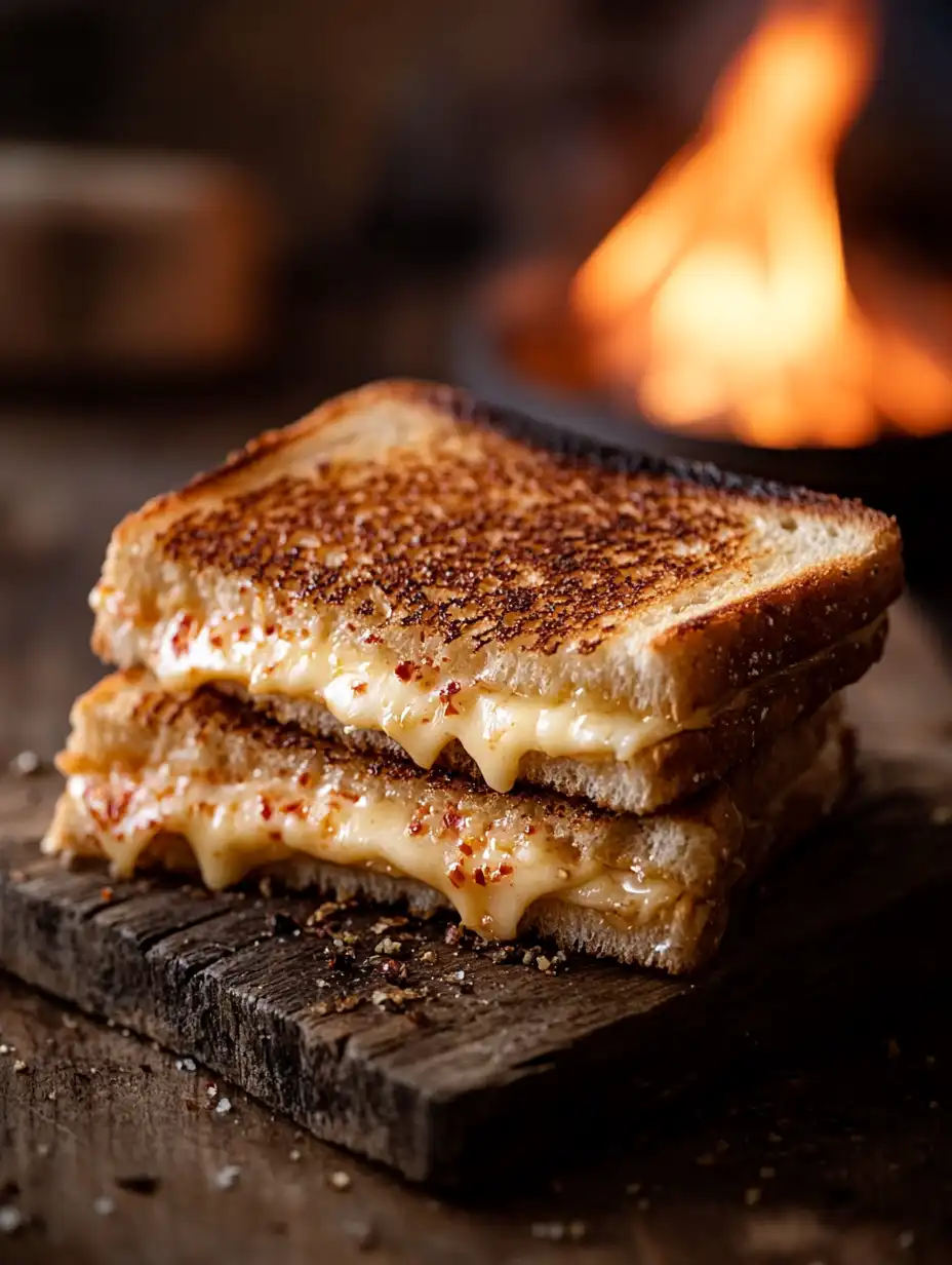 A beautifully crafted tomato and cheese sandwich with fresh basil, suspended in mid-air with a dreamy, glowing background. A perfect blend of flavors for a gourmet sandwich experience.